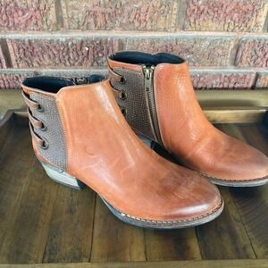 Sterling River Boots Leather Ankle Boots-Booties SRC101 Pre Owned Women Sz 8.5